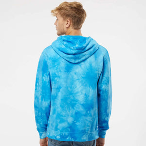 AD Collection Unisex Tie Dye Aqua Blue Hoodie