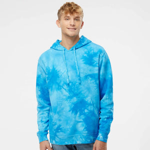 AD Collection Unisex Tie Dye Aqua Blue Hoodie